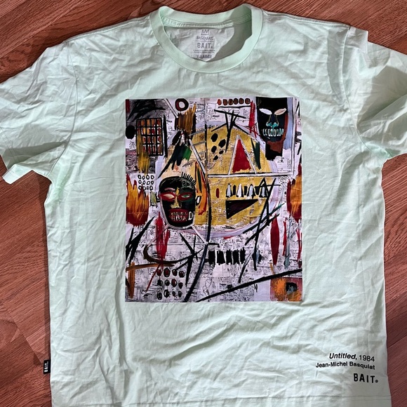 Bait Jean-Michel Basquiat Untitled, 1984 T-shirt Men’s Size XL Mint Green Canvas - Picture 1 of 9